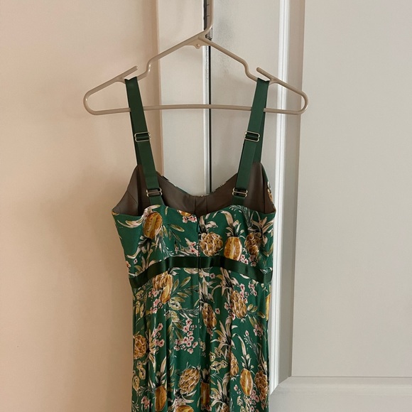 NWT Allen Schwartz willow bustier gown w pineapple print - Picture 7 of 10